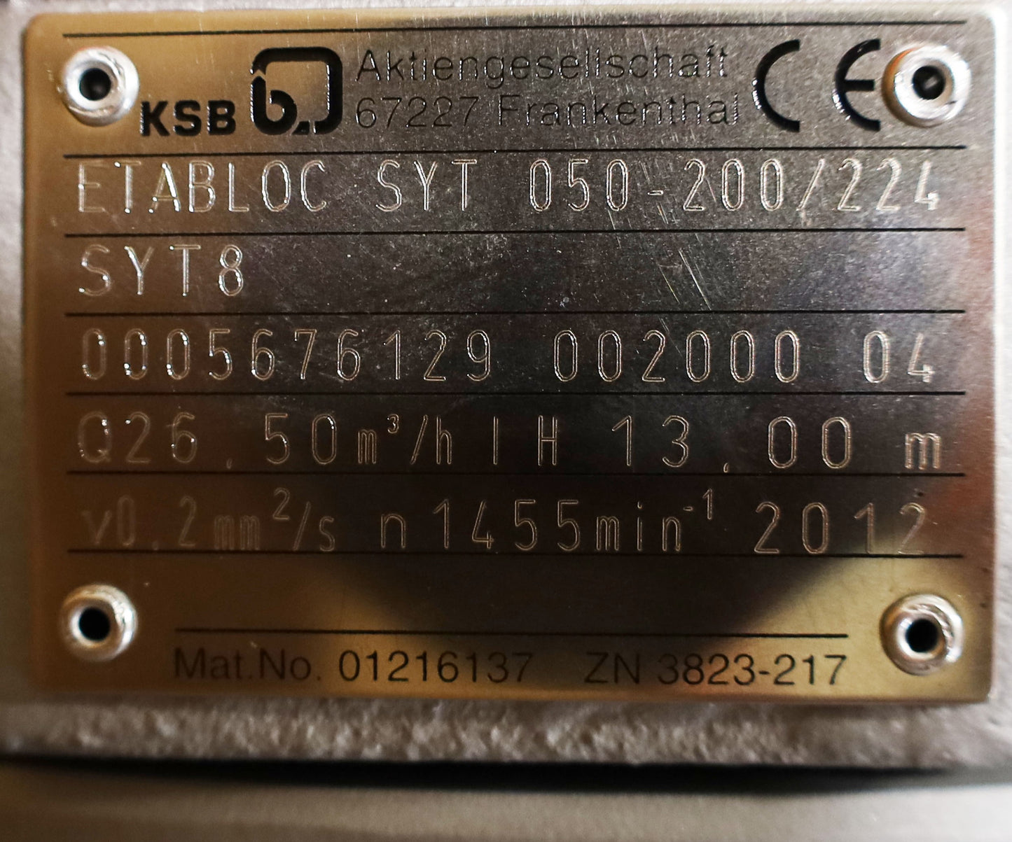 Bomba Etabloc SYT 050-200/224 SYT8 (020-003-004-00003)