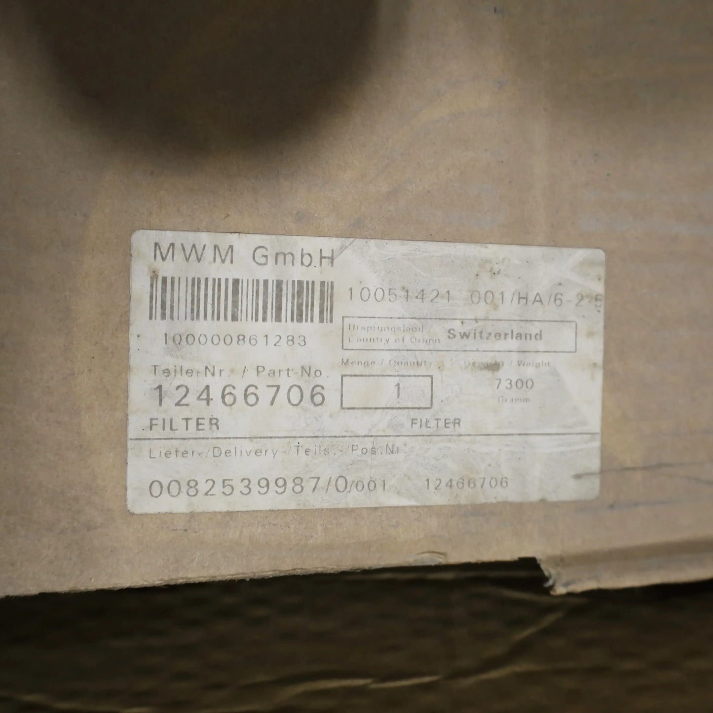 Filtre de désaération 350x310 TGC2020V12 - MWM (12466706)