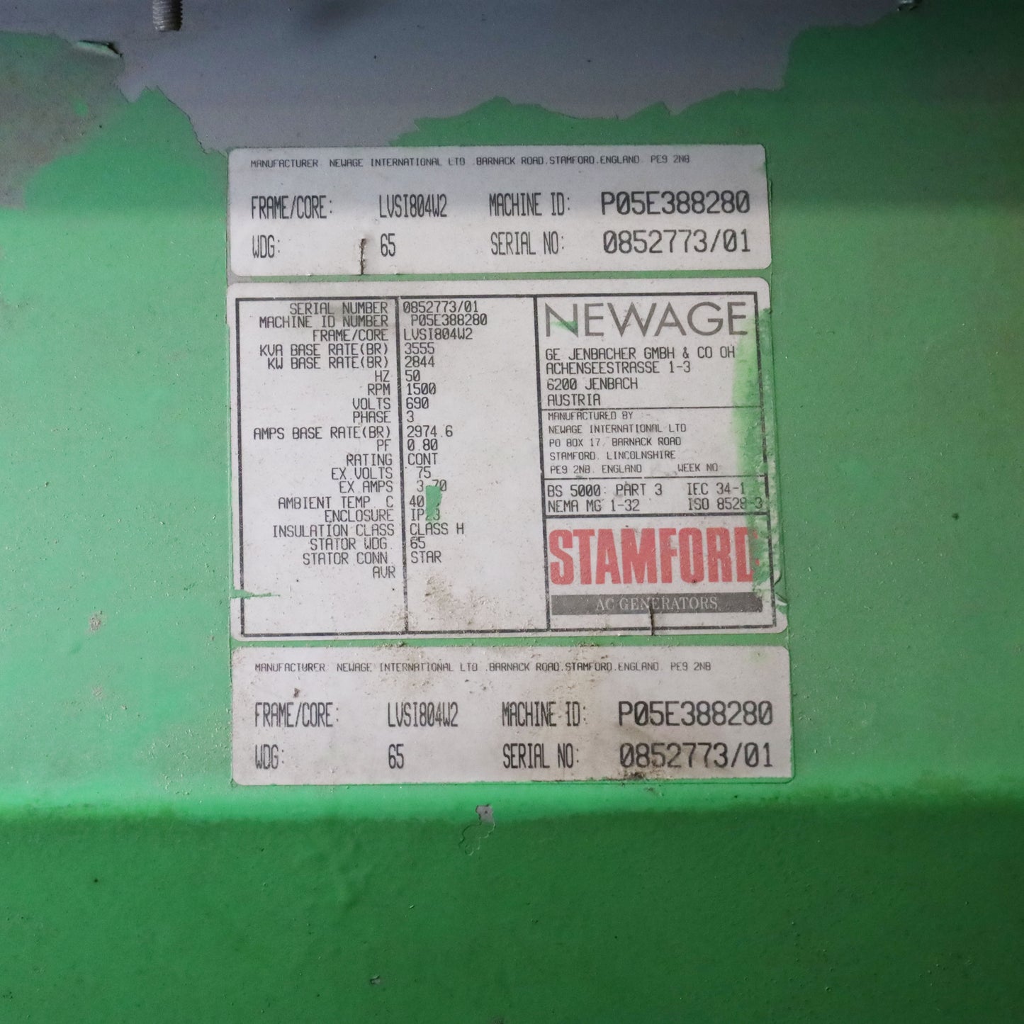 Alternator LVSI804W2 STAMFORD US (434193)