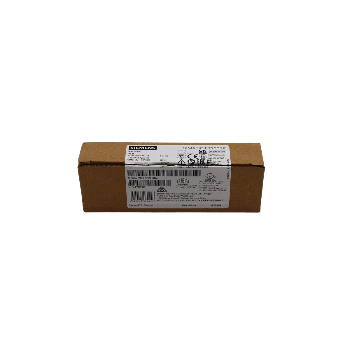 SIMATIC ET200SP I/O Module Base Unit BU15-P1 - Siemens Italy (6ES7193-6BP00-0BA0)