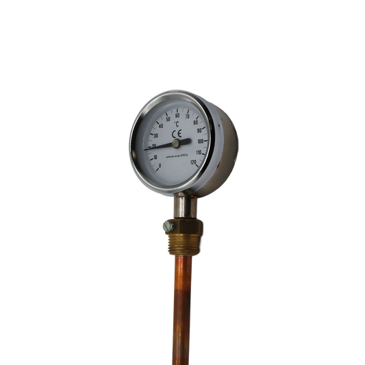 Thermomètre bimétallique L=250 1/2g D=63 0..120°C - Termaf di gemini g. e gozzini o. s.
