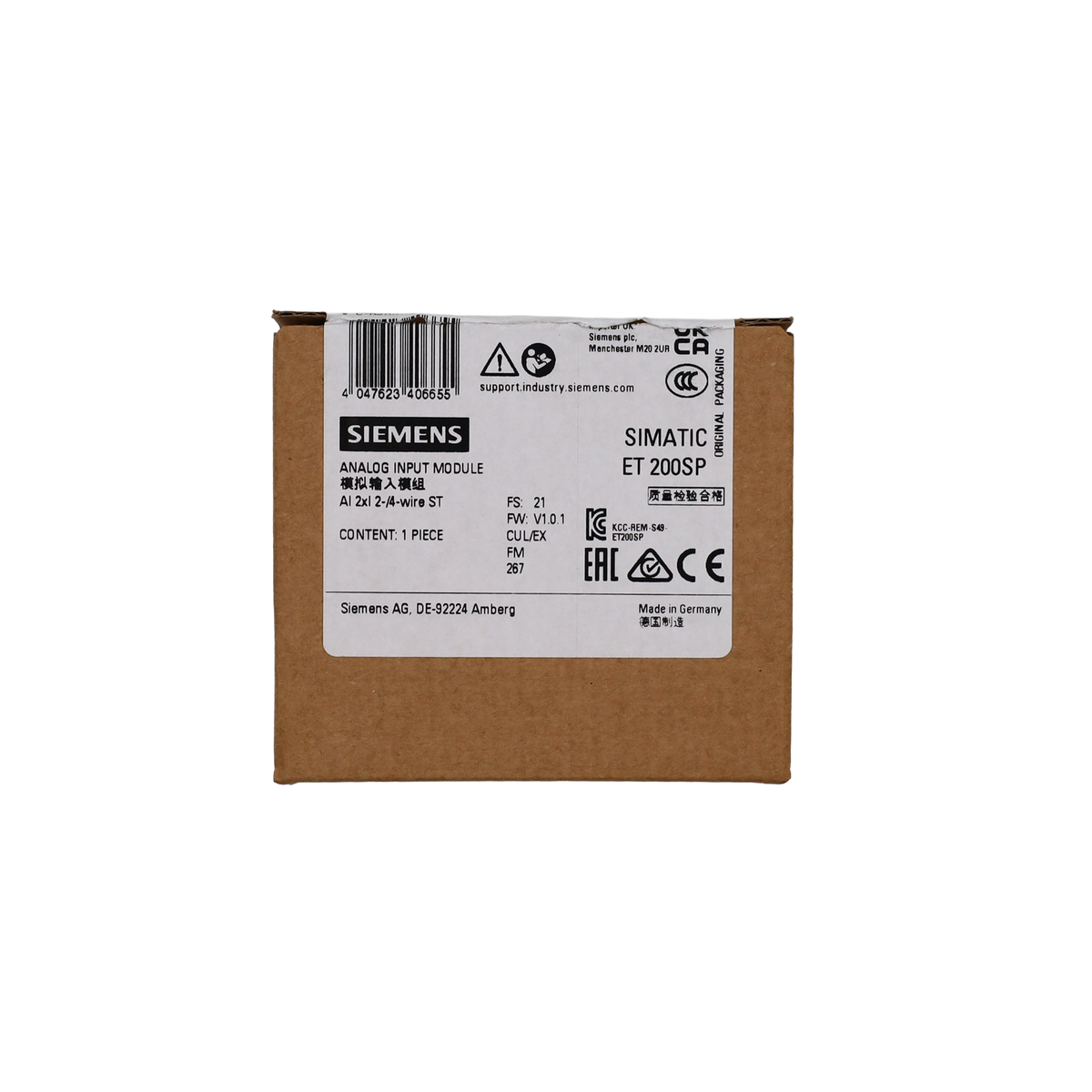 SIMATIC ET200SP Module 2 AI 2/4-wire - Siemens Italy (6ES7134-6GB00-0BA1)