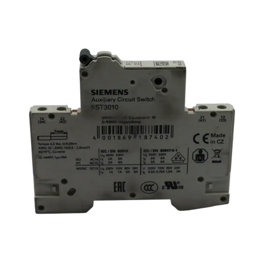 Contact auxiliaire 1F+1O - Siemens (5ST3010)