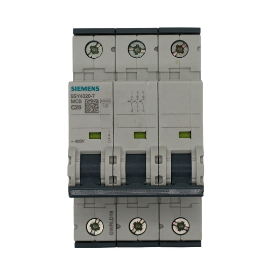 Interruttore automatico 3P C 20 A 10kA - Siemens Italia (5SY4320-7)