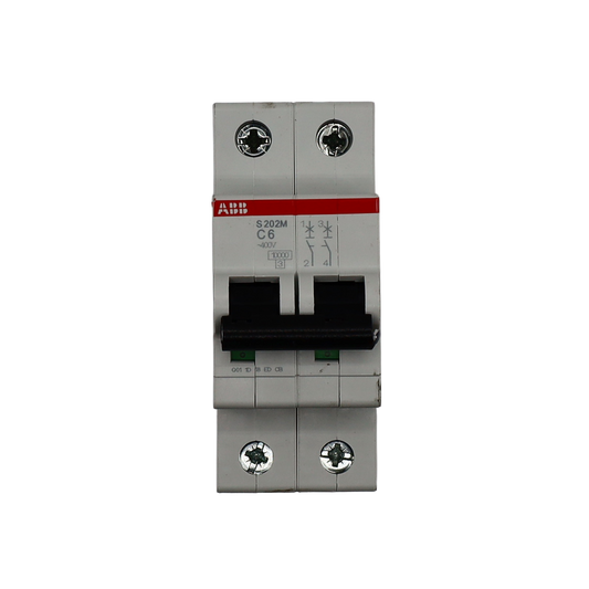 Disjoncteur miniature S202M 2x6 A 10 kA - ABB (ELS550260)