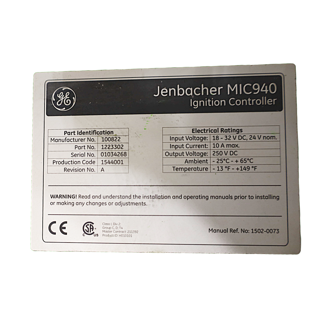 MIC940 Ignition Control Unit Version C (1223302)