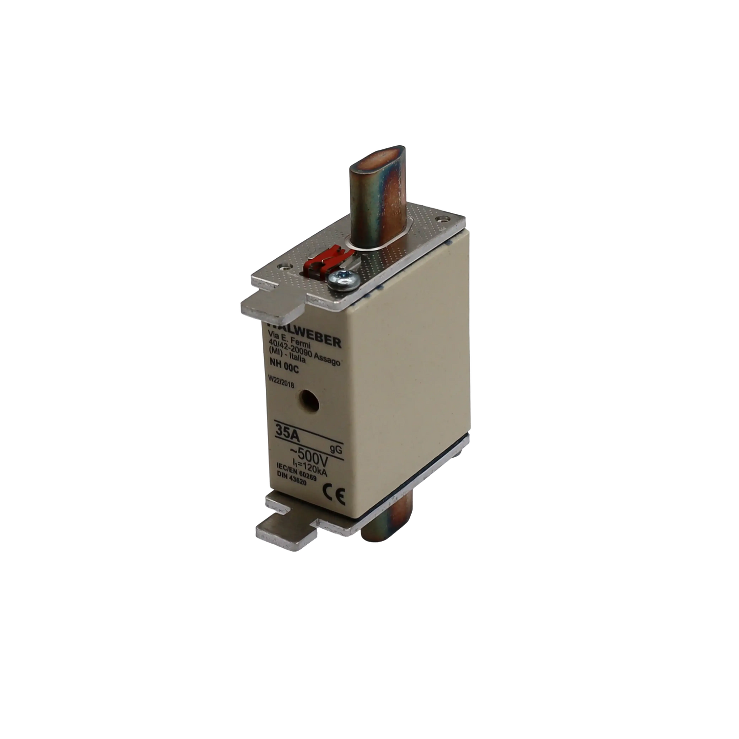 Fusibile NH 00C gG 35A 500Vac 100 120kA CE - Italweber (IW1500635)