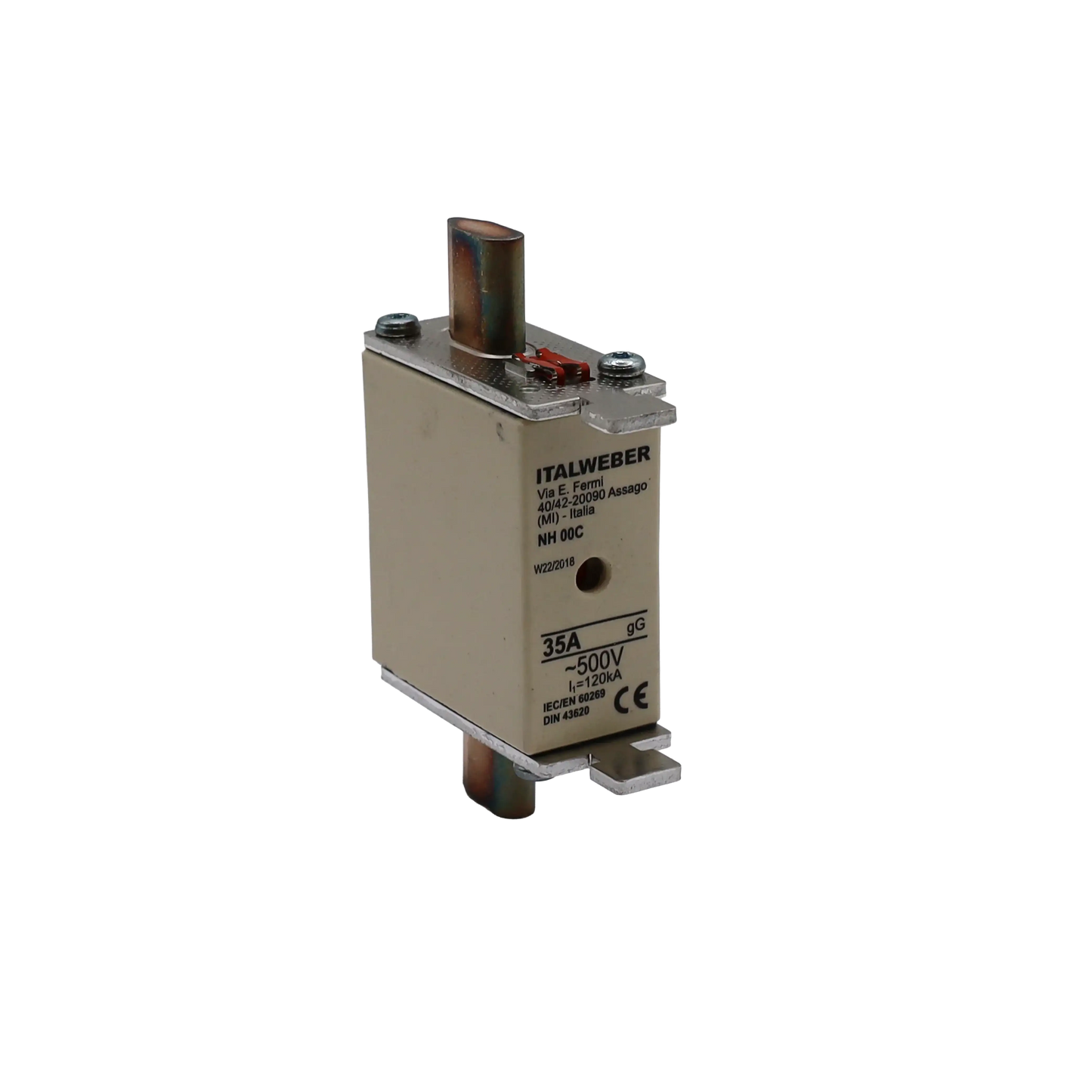 Fusibile NH 00C gG 35A 500Vac 100 120kA CE - Italweber (IW1500635)