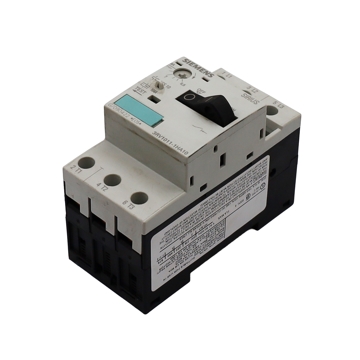 Interruptor automático 3x12A S00 5,5/8A 50kA - Telemotor (SIE 3RV10111HA10)