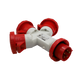 IP55 Triple Socket 3-Way 3x16A+T 380V - Rexel Italia (GW64028)