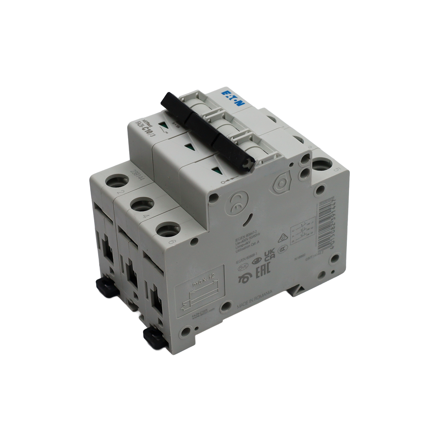 Disjoncteur automatique 10A 6kA PLS6-C10/3-MW - Parker Hannifin (H240245)