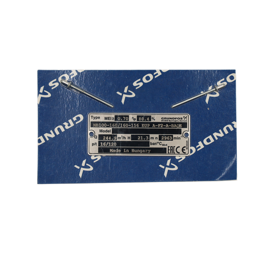 Unbeschriftetes Typenschild zum Ausfüllen für TP - Grundfos (96641801)