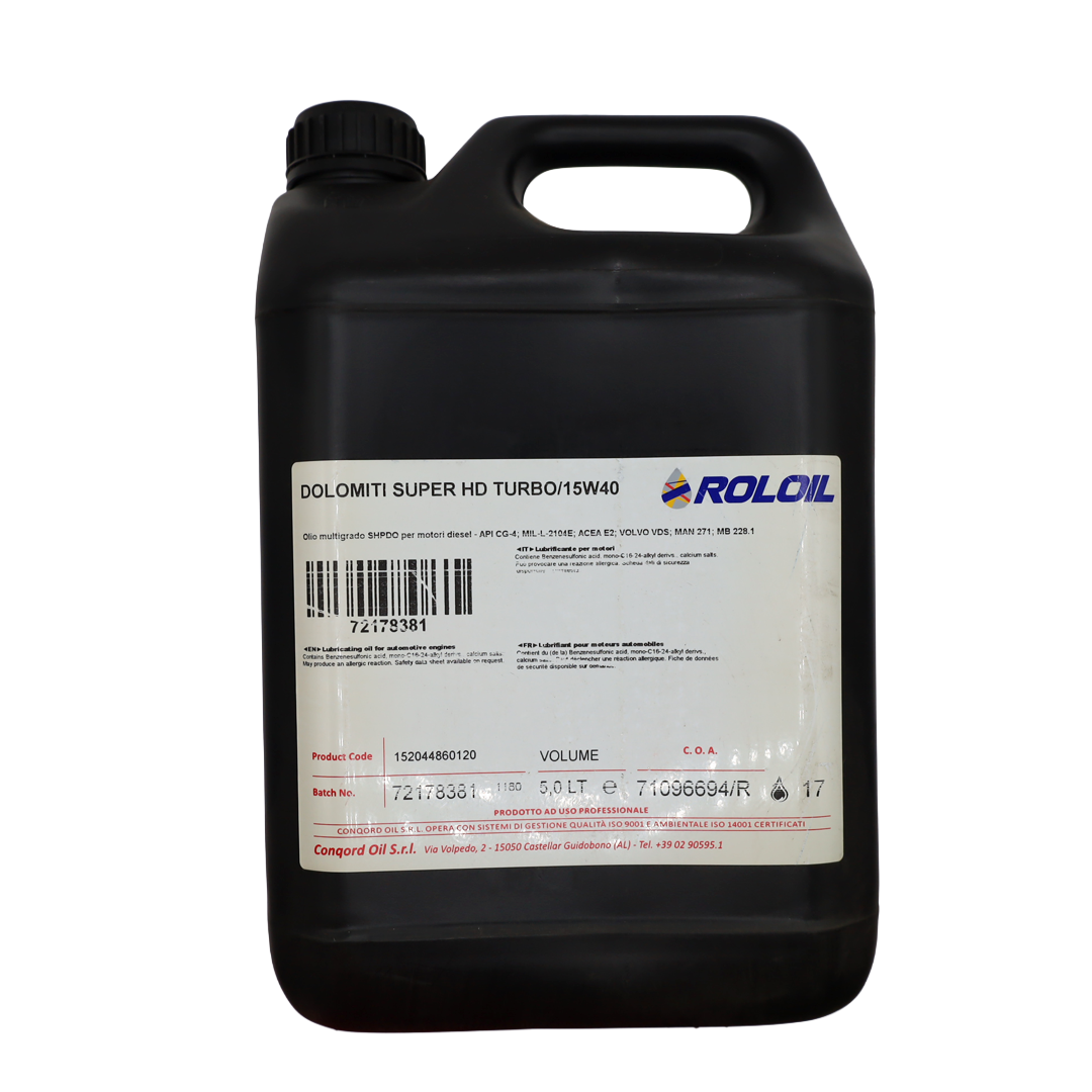 Aceite de motor Dolomiti HD turbo 15W40 5L - Nuova utma (MOTEL90-3-4KW_R)