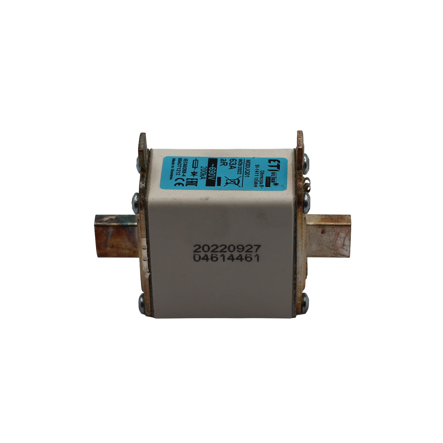 Fusible NH00 ultra-rapide 63A 690V classe aR - Italweber (IW1543063A)