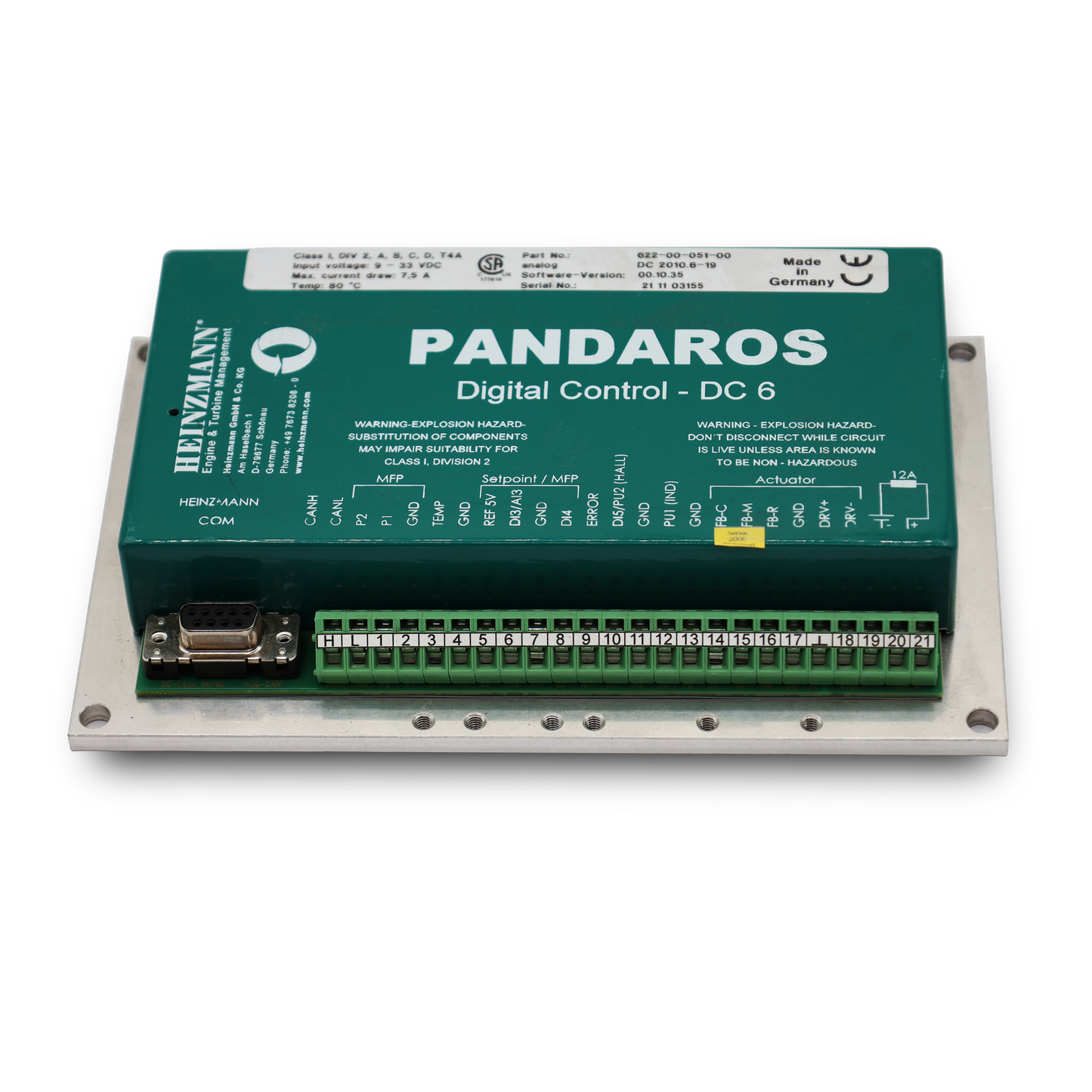 (TO BE FILED) Pandaros PDC 2010.6-06 HEINZMANN - ETS (PDC201068606)