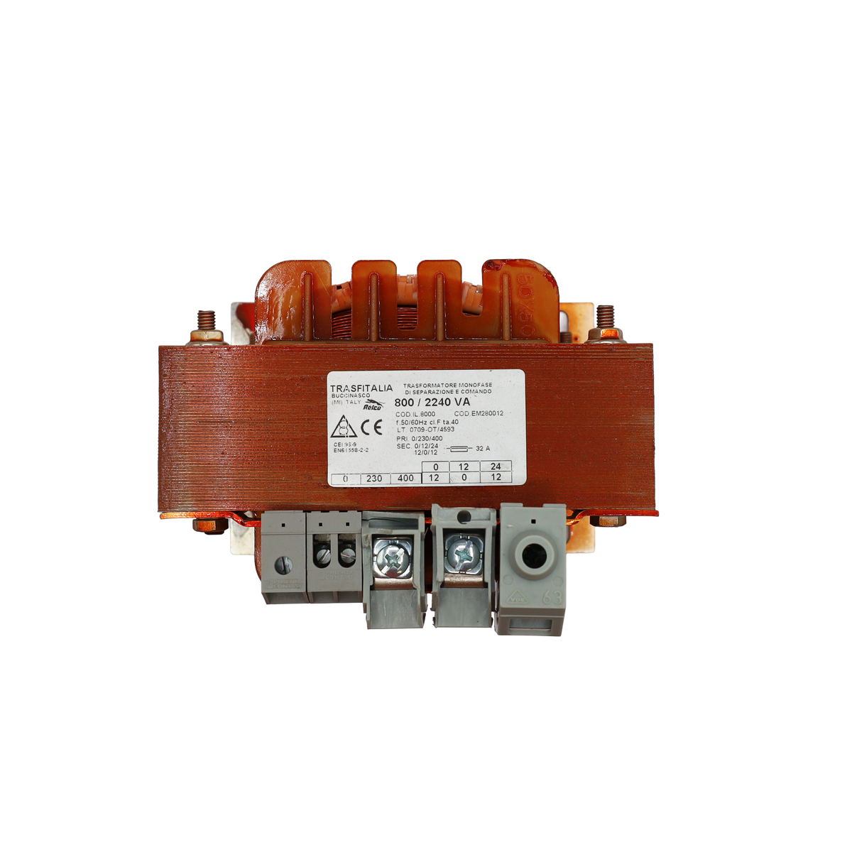 Single-phase transformer 800/2240VA 400V/230V