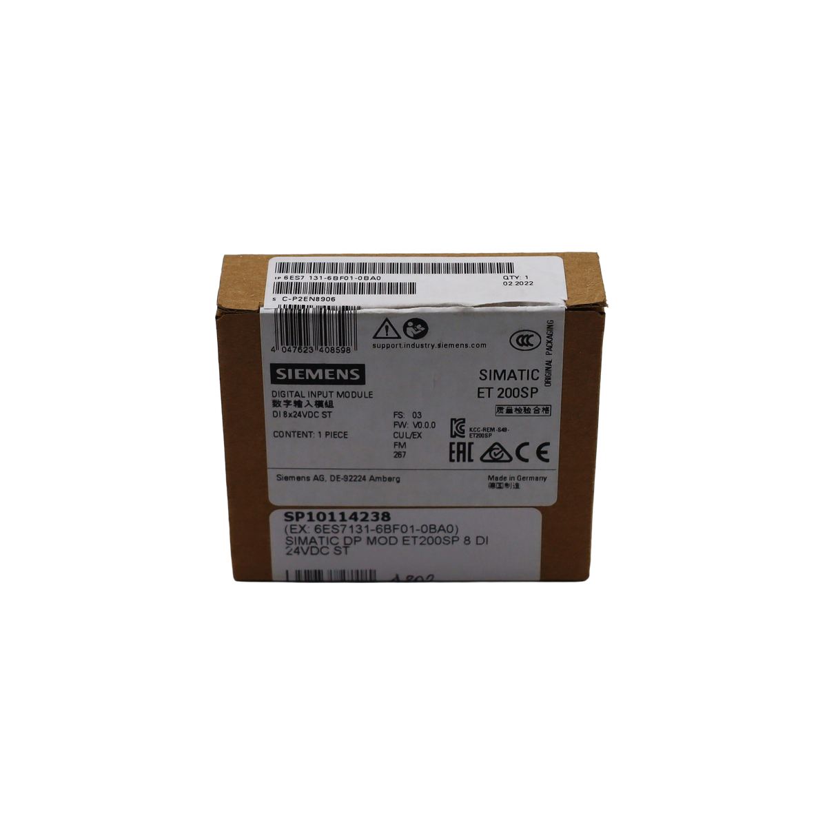 Modulo SIMATIC DP ET200SP 8 DI 24 Vdc ST - Siemens Italia (6ES7131-6BF01-0BA0)