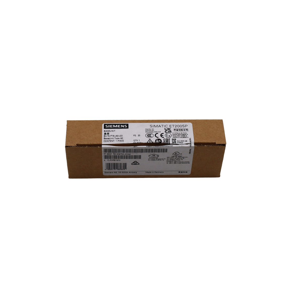 Base pour modules d'E/S et alimentation SIMATIC ET200SP - Siemens Italie (6ES7193-6BP00-0DA0)