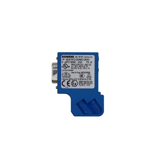 Spina 90° S5-S7 blu Ex I per PROFIBUS - Siemens Italia (6ES7972-0DA60-0XA0)