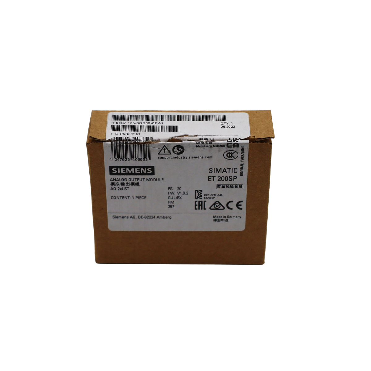 Módulo SIMATIC DP ET200SP 2 AO corriente ST - Siemens Italia (6ES7135-6GB00-0BA1)