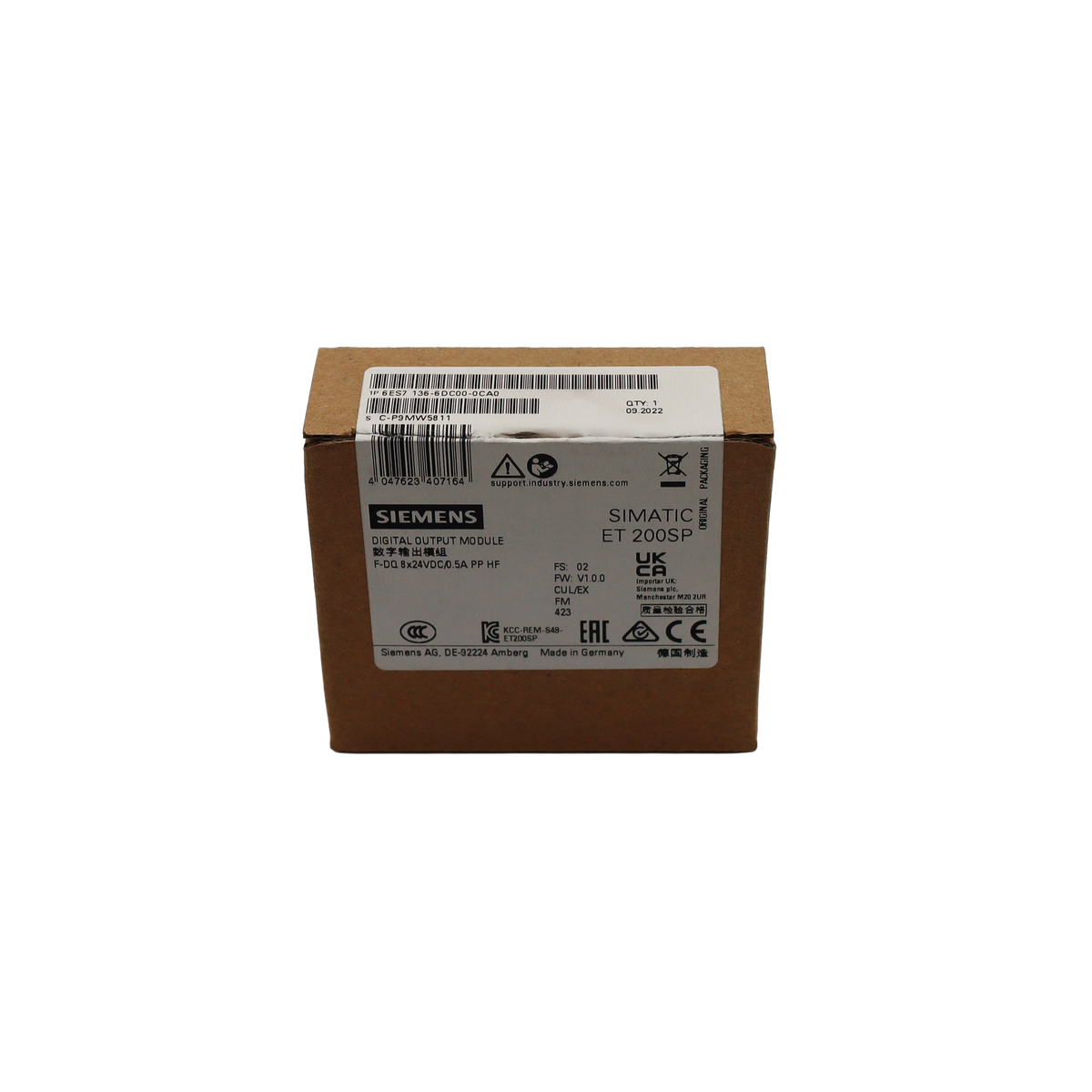 ET200SP 8F-DQ PROFIsafe Electronic Module - Siemens (6ES7136-6DC00-0CA0)