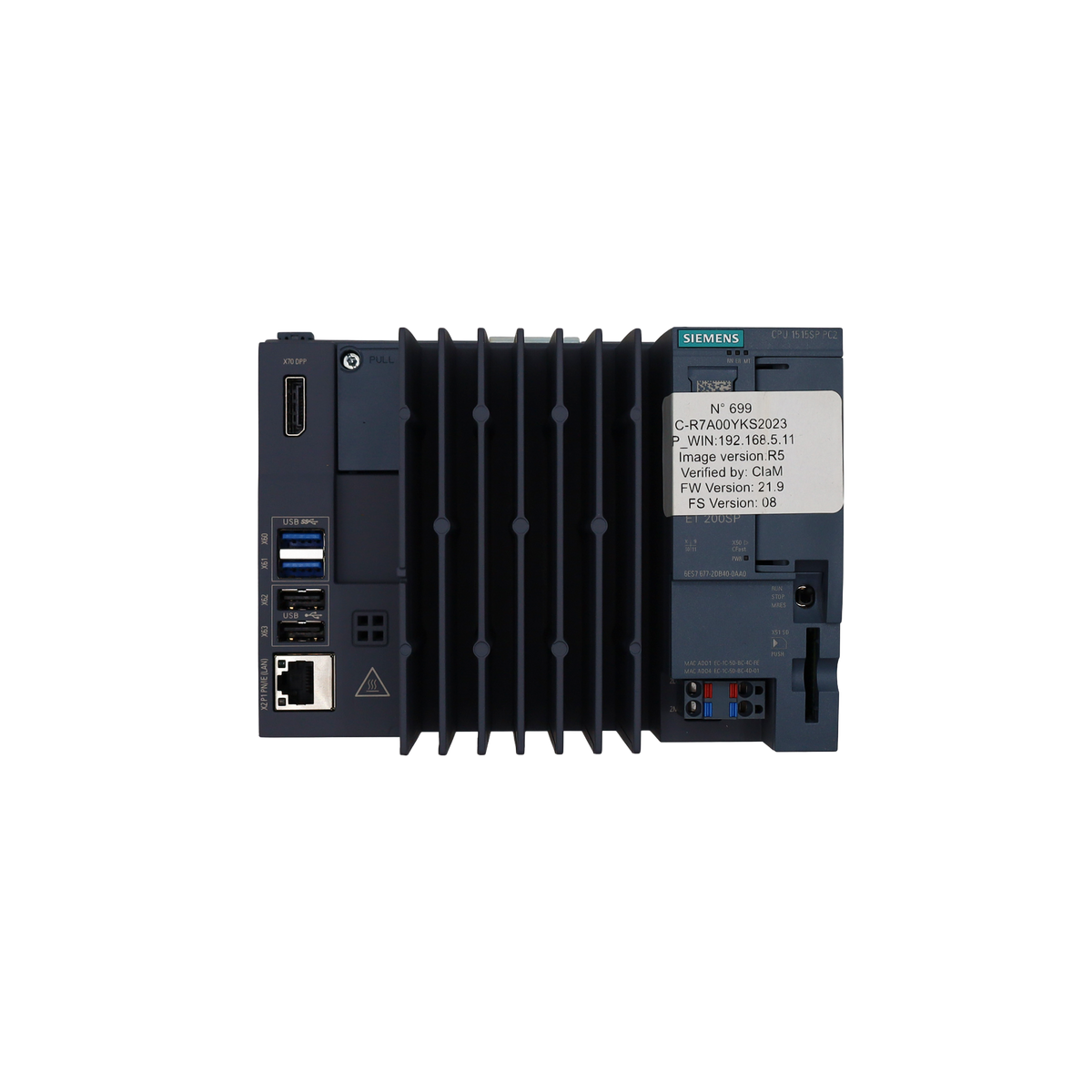 CPU 1515SP PC2 8 Go RAM Failsafe - Siemens Italie (6ES7677-2SB42-0GB0)