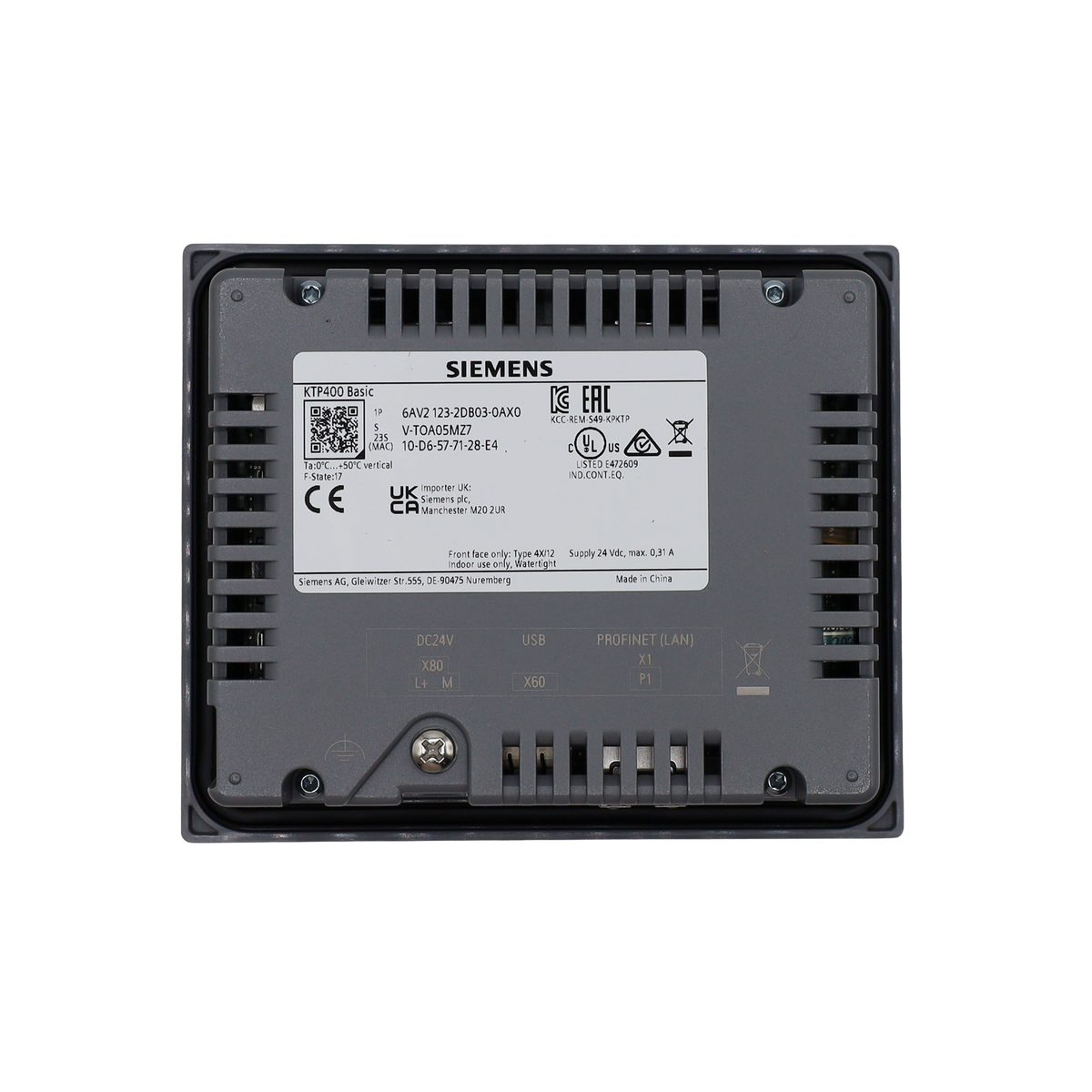 KTP400 TFT 4" Operator Panel - Siemens Italy (6AV2123-2DB03-0AX0)