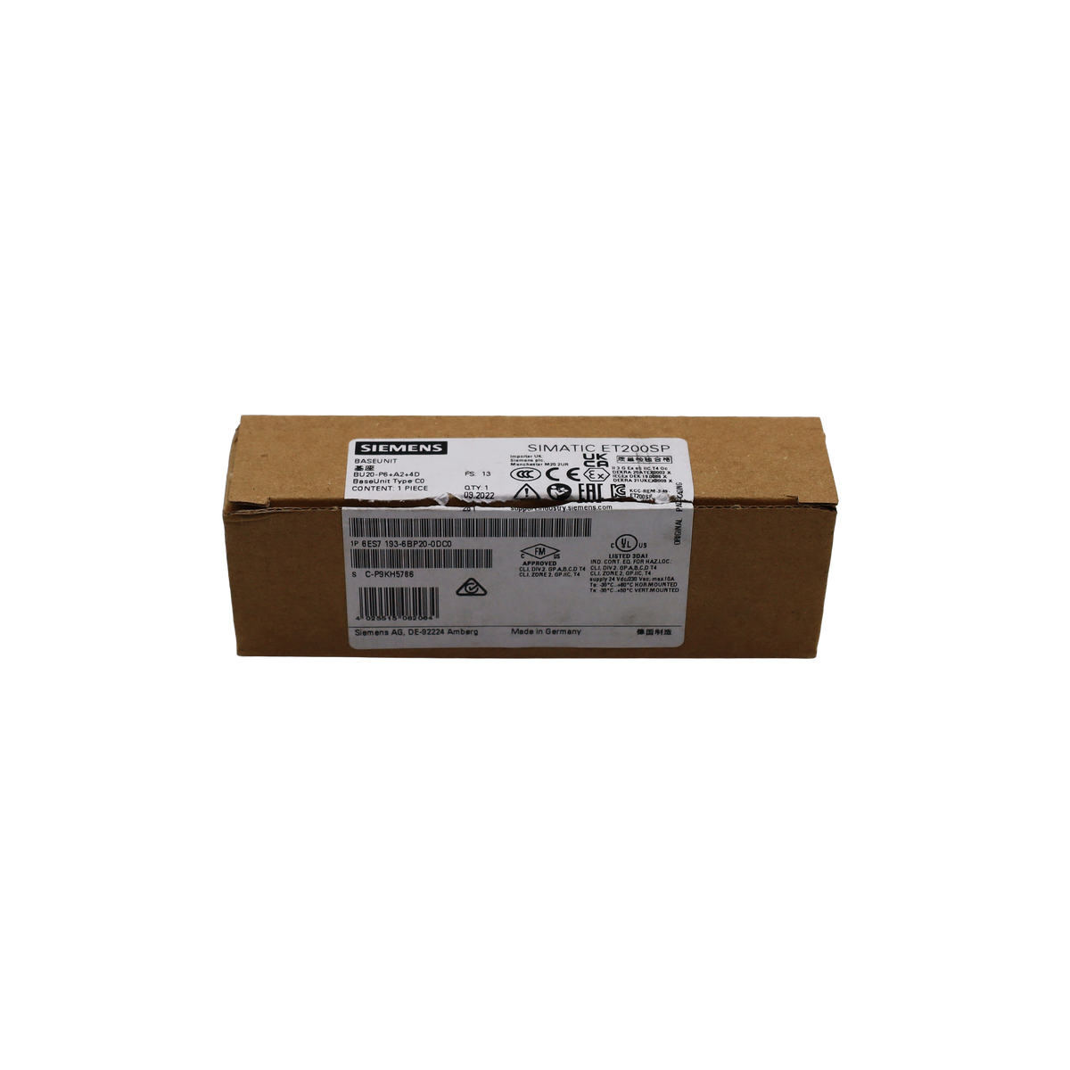 BaseUnit SIMATIC ET200SP BU20+P6+A2+4D - Siemens Italia (6ES7193-6BP20-0DC0)