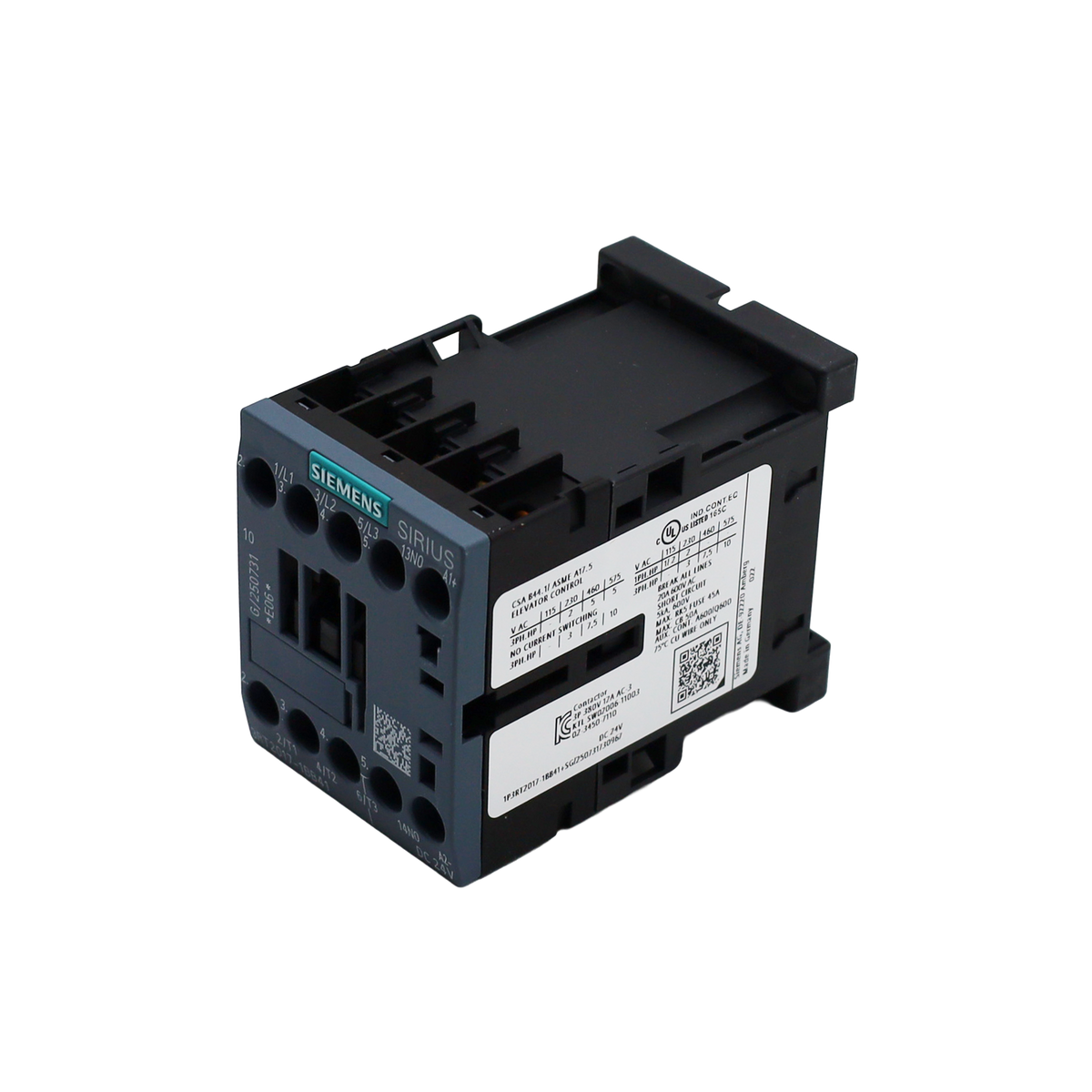 Siemens Schütz S00 5,5 kW 1S 24 V DC - Siemens Italien (3RT2017-1BB41)