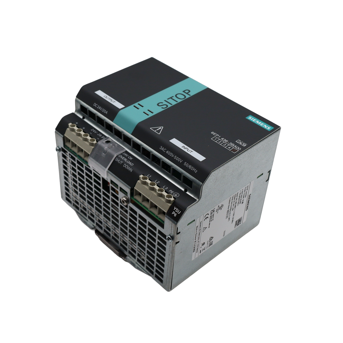 Alimentatore SITOP IN 400-500V OUT 24DC 20A - Siemens Italia (6EP1436-3BA00)