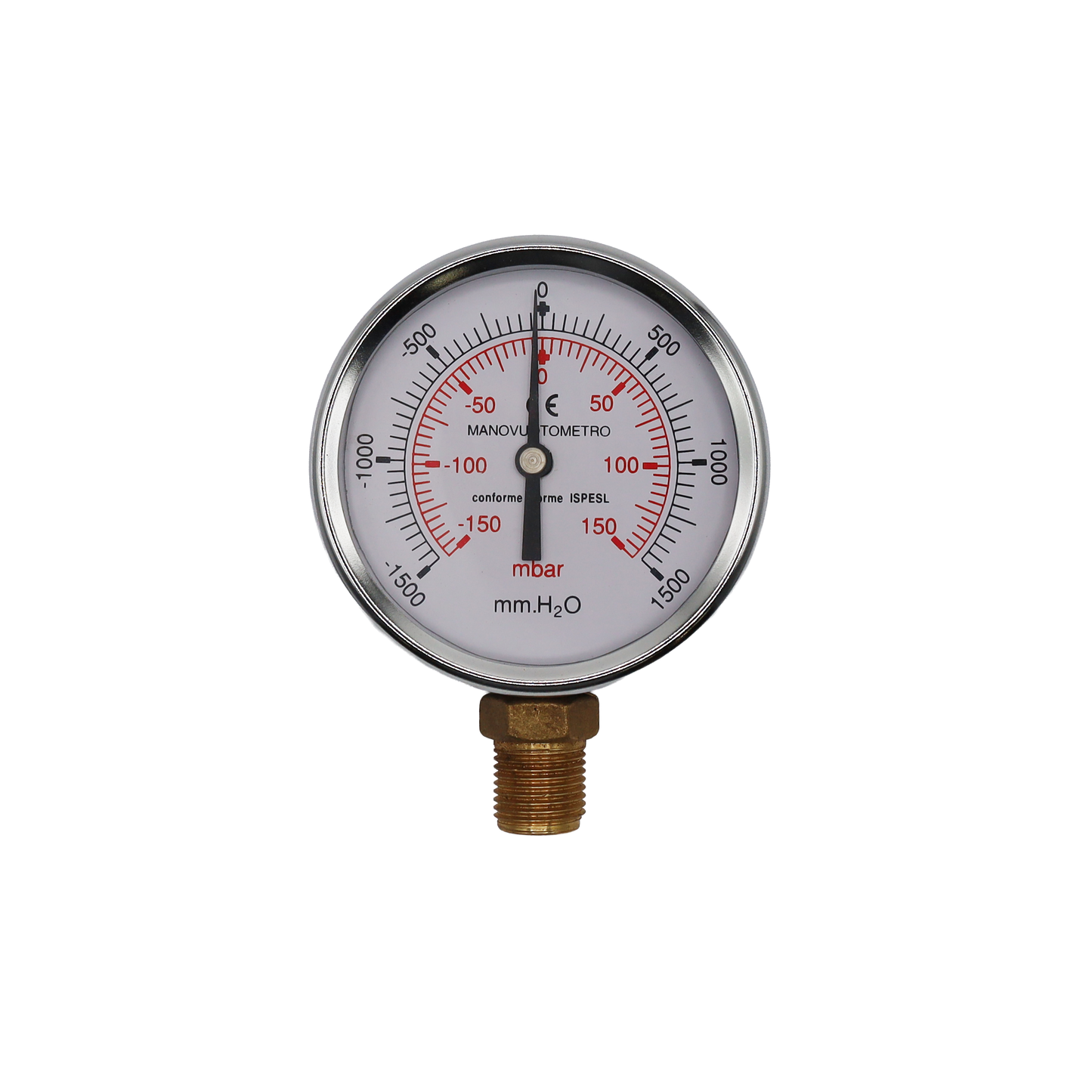 Manometr D100 1/2" RAD150+150mbar SEC - Rubix s.p.a. (QMAVUOD100150150)