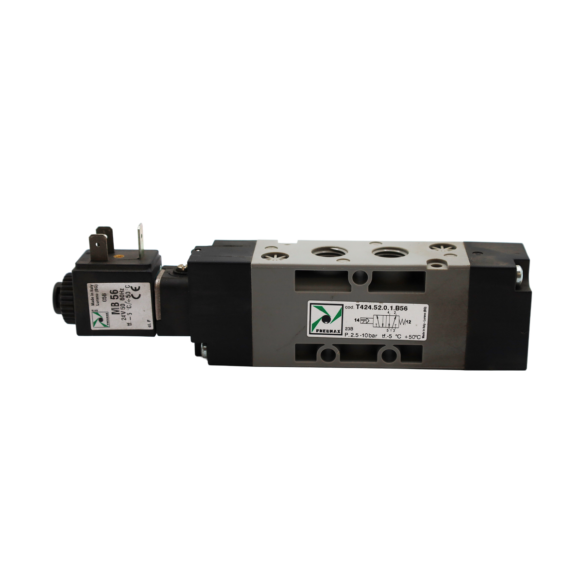 Zawór elektromagnetyczny 5/2 z cewką 24 V AC, przyłącze 1/4" - Rubix (070-001-025-00010)
