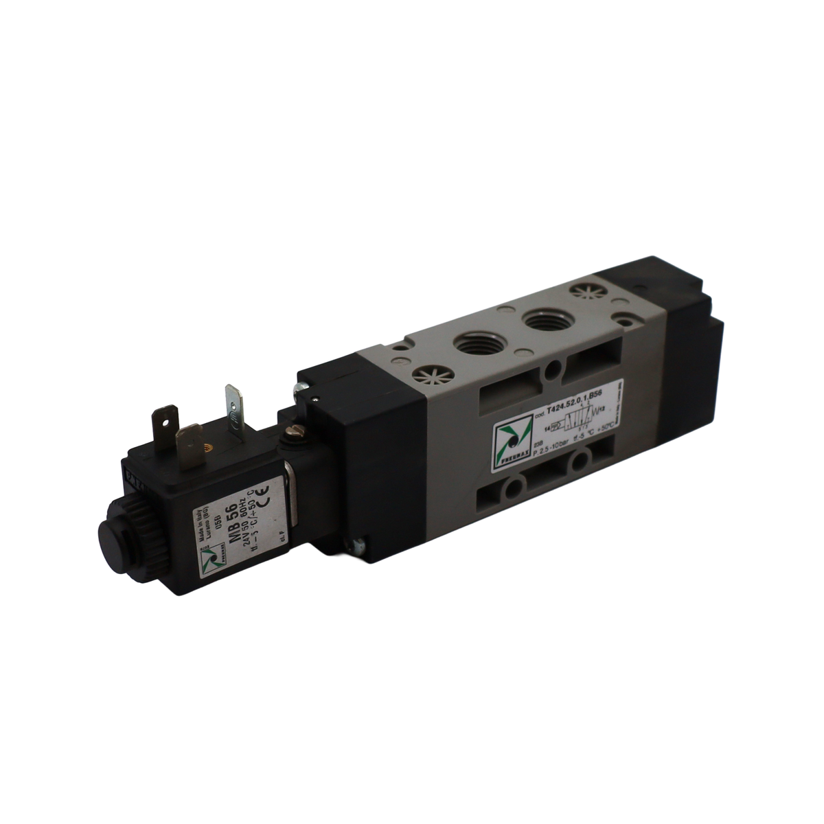 Zawór elektromagnetyczny 5/2 z cewką 24 V AC, przyłącze 1/4" - Rubix (070-001-025-00010)