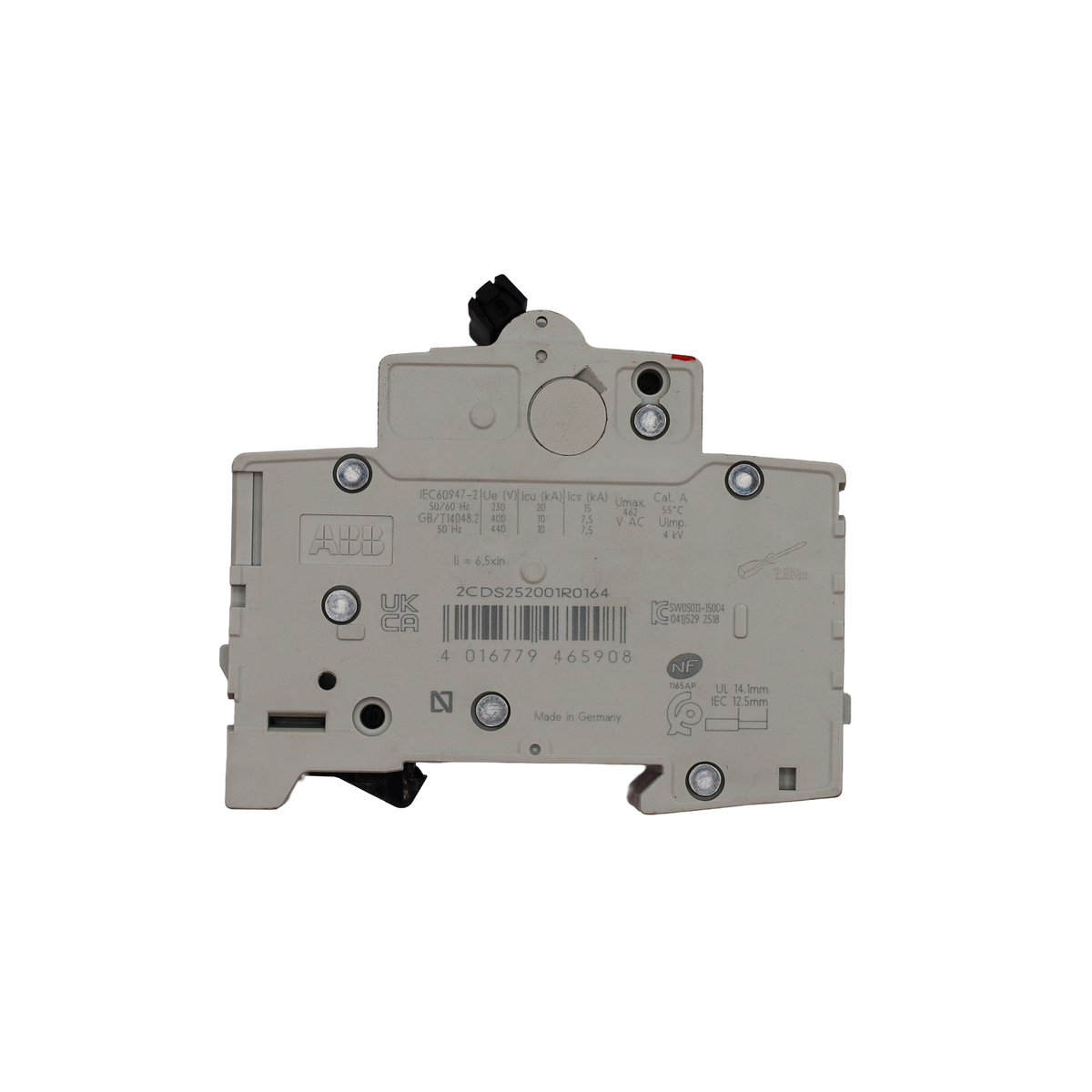 FI-Schutzschalter DS201 C16 30 mA 1P+N 6 kA - ABB (ELDS1C16A30)