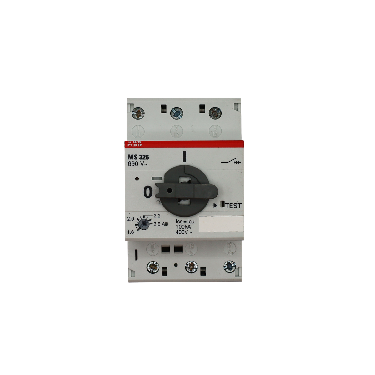 MS325 Manual Motor Starter, adjustment 1.6-2.5 A - ABB (ELEP9417)