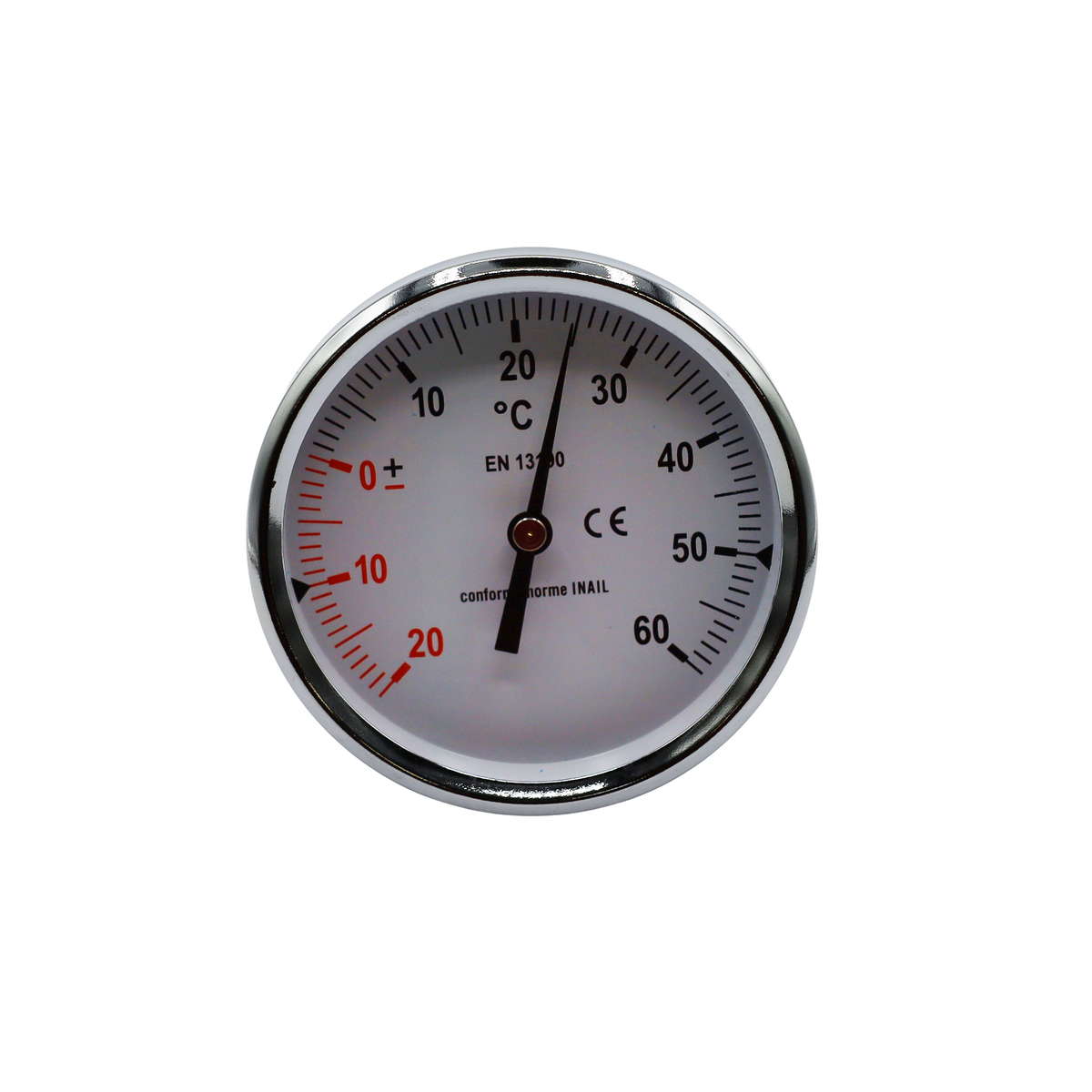 Thermomètre bimétallique L 100 mm 1/2G arrière D 100 mm -20/+60 °C - Termaf (TERDN100P2060)