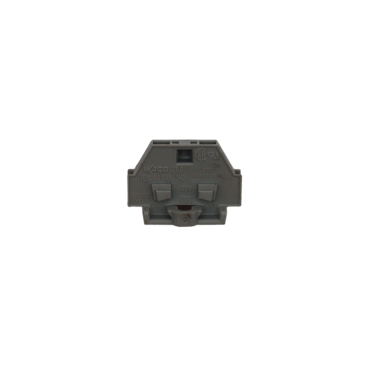 Gray 1.5 mm² modular terminal block with mounting flange - Wago Electronics (260-301)