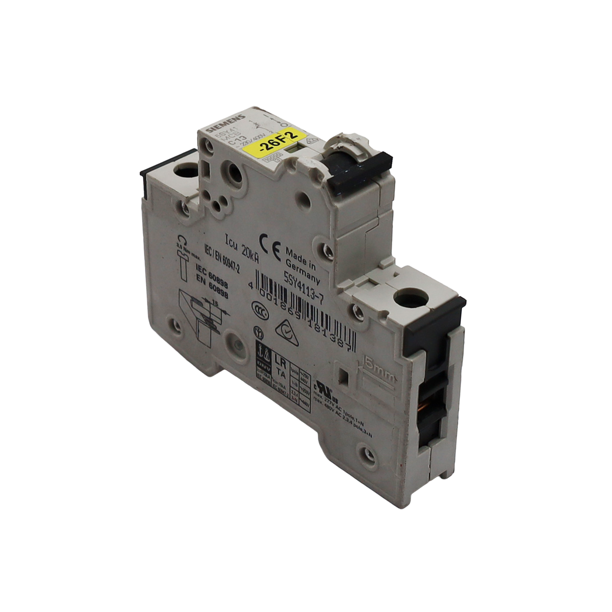 Interruptor automático 1P curva C 13 A 10 kA - Siemens Italia (5SY4113-7)
