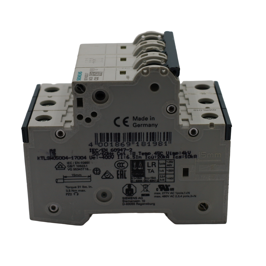 Interruttore automatico 3P C 32 A 10kA - Siemens Italia (5SY4332-7)