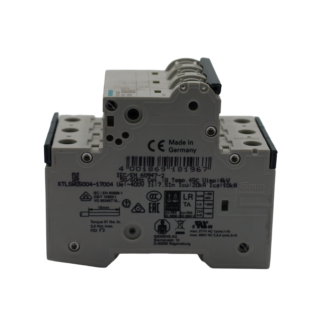 Interruttore automatico 3P C 20 A 10kA - Siemens Italia (5SY4320-7)