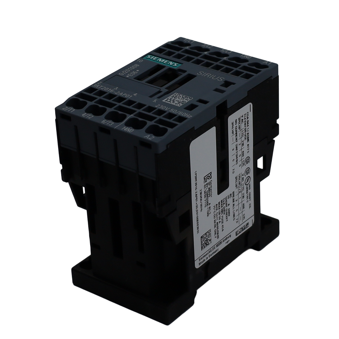 Contacteur S00 AC-3 9 A, 4kW/400V 1NO 230V 3P - Siemens Italia (3RT2016-2AP01)