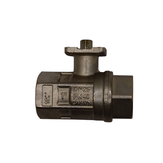 Zawór kulowy z napędem 1" PN40 gwintowany W/W z przyłączem skośnym - Idras (570075IDR)